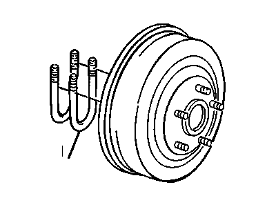 GM 356797 Ubolt, Rear Spring .562X18.00X 6.800 Plain