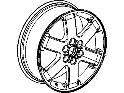 GM 9595527 Wheel Rim, 17X6.5 Aluminum 52Mm Outside 115.0Mm Bellcrank *Sparkle Slvr