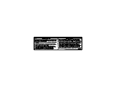 GM 25758144 Label,Government Vehicle Warranty