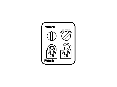 GM 15777270 Label, Child Security Lock Information