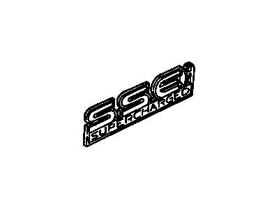 GM 25608971 Plate Assembly, Front Side Door Name "Ssei Supercharged*White Bright
