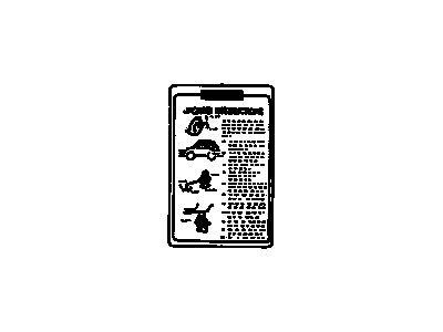 GM 96068377 LABEL, Emissions and Cautions