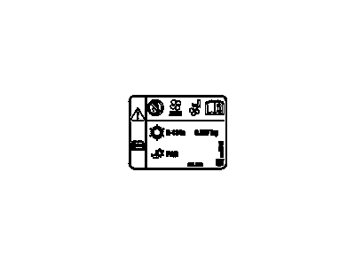 GM 20995618 Label, A/C Refrigerant Charging