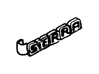GM 15603693 Plate Assembly, End Gate Name "Sierra"