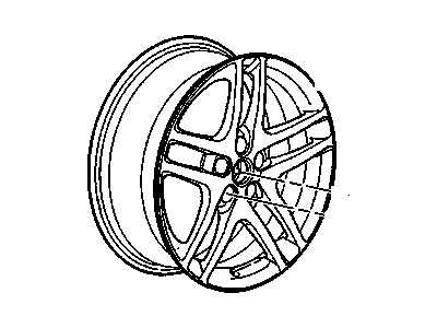 GM 9598541 Wheel Rim, 18X7.5J 42Mm Outside 110X5Xm12 Bellcrank *Silver R