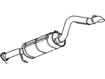 GM 15859652 Exhaust Muffler Assembly (W/ Exhaust Pipe & Tail Pipe)