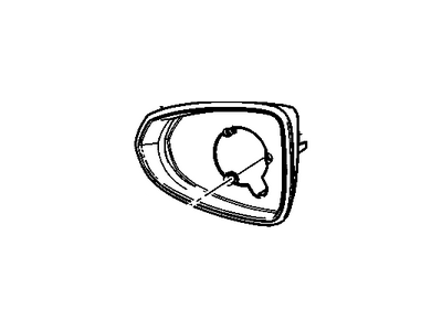 GM 20889249 Bezel, Outside Rear View Mirror Housing *Black