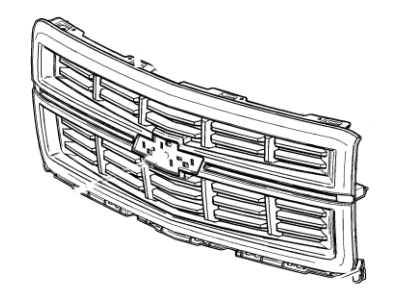 GM 23488056 Grille Assembly, Front *White Diamond