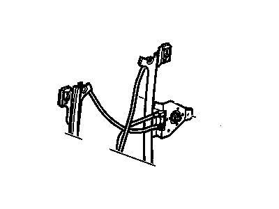 GM 19301980 Rear Passenger Side Power Window Regulator (W/O Motor)