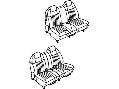 GM 12530532 Belt Kit,Rear Seat Center & Outer Seat Buckle *Teal