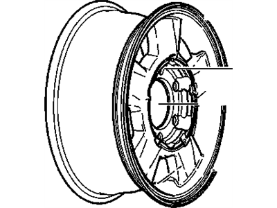 GM 9593978 Wheel Rim, 15X6.5X41 Aluminum *Silver Spark