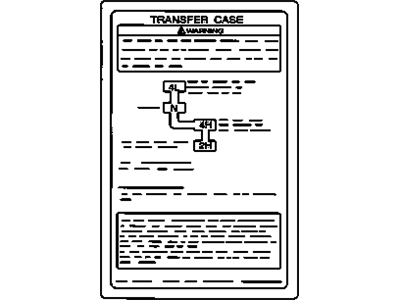 GM 30026330 Emblem,Transfer Gear Shift (On Esn)