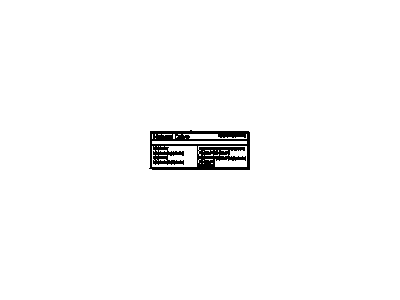 GM 19332339 Label,Vehicle Emission Control Information