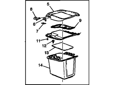 GM 12476317 Cover Asm,Front Floor Console (W/ Bin)