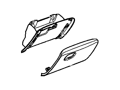 15109780 GM Door Assembly, Instrument Panel Compartment *Pewter Illustration 1 of 1