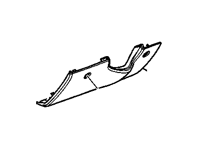 15178571 GM Bolster Assembly, Instrument Panel Driver Knee *Medium Pewter Illustration 1 of 1