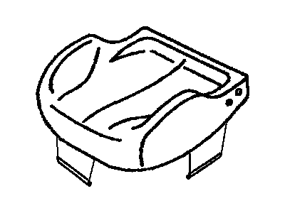 GM 12457098 COVER, Front Seat Cushion