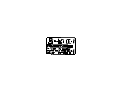 GM 12569413 Label, Accessory Belt Routing