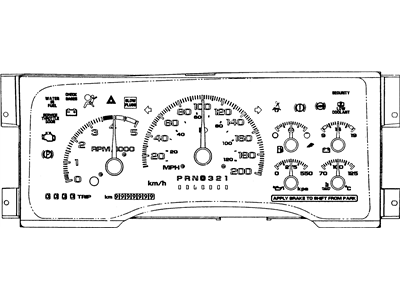 GMC K2500 Instrument Cluster - 16197095