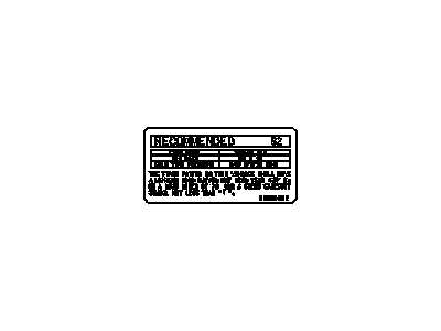 GM 96653209 Label,Tire Pressure
