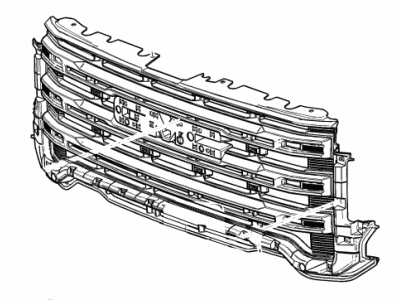 84656391 - Genuine GM Grille Assembly, Front *Vader Chrome