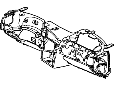 GM 10434045 Panel Assembly, Instrument Panel Lower Trim *Light Oak