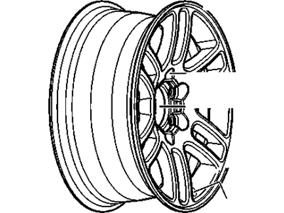 GM 9598051 Wheel Rim, 18X8.0J 28Mm Outside 139.7X6 Bellcrank *Mdnight Slvr