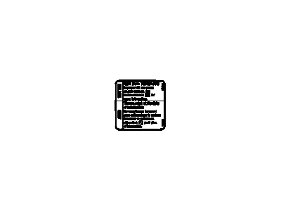 GM 25756444 Label, Engine Cooling System