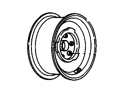 GM 15596726 Wheel Rim Assembly, 15X6 Front