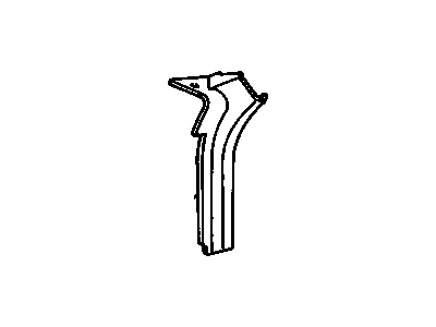 10204096 GM Molding, Body Hinge Pillar Trim Garnish Lh *Red Illustration 1 of 1
