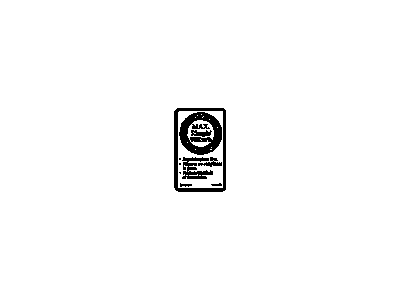 GM 9594076 Label,Tire Max Speed Caution