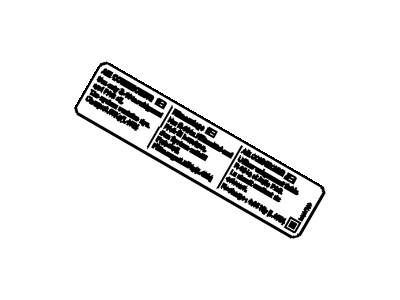 GM 95969609 Label, A/C Refrigerant Charging