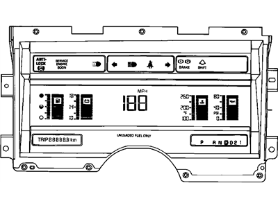 GMC Safari Instrument Cluster - 16197895