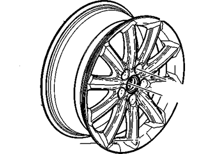 GM 9595282 Wheel, 18X7.5 Chrome Aluminum. *Chrome