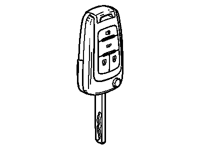 GM 20873622 Key Assembly, Door Lock & Ignition Lock (Uncoded)