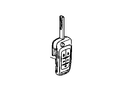 22923862 GM Door Lock & Ignition Lock Folding Key Assembly Illustration 1 of 1