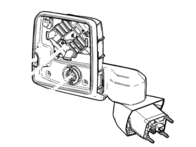 84994404 - Genuine GM Mirror Assembly, O/S Rr View *Bright Chromm