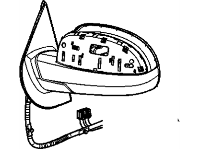 GM 25831064 Mirror Assembly, Outside Rear View *Chrome