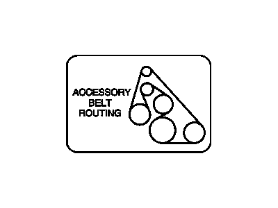 GM 24504969 Label, Accessory Belt Routing