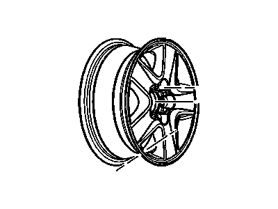 GM 9594224 Wheel Rim, 15X6.5 Aluminum 41Mm Outside 110.00 X 5 Bellcrank*Silver Spark