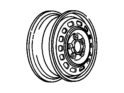 GM 9592149 Wheel Rim Assembly, 16X4 Compact Spare