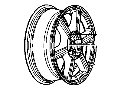 GM 9593400 Wheel Rim, 17X7 Aluminum Polished