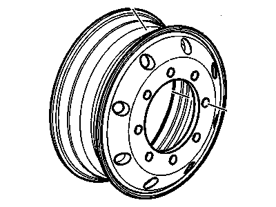 9595971 - Genuine GM Wheel, 19.5X6.75 (Polished Disc)