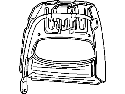 GM 20359302 Front Seat Back Panel 20359302 GM Front Seat Back Panel Illustration 1 of 1