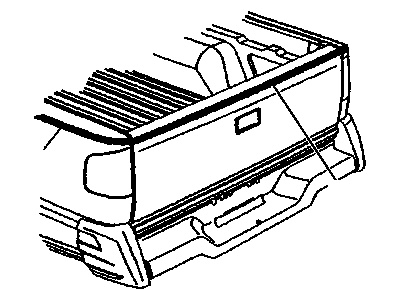 GM 15707876 STRIPE, End Gate and Rear Door Decoration