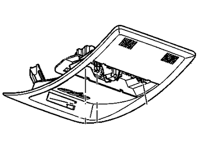 GM 22780502 Console Assembly, Roof *Light Opel Gray