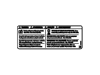 GM 95167149 Label, Fan Blade Warning