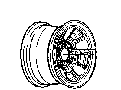 GM 9593852 Wheel Rim Assembly, 15X6.5 Chrome Clad (Steel) *Chrome