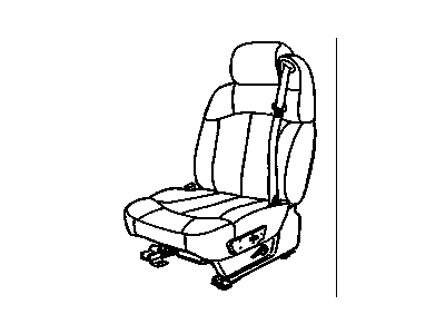GM 88977485 Seat Asm - Driver (W/ Belt) *Pewter