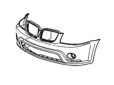 GM 19120951 Front Bumper Cover (Primed "Gt")